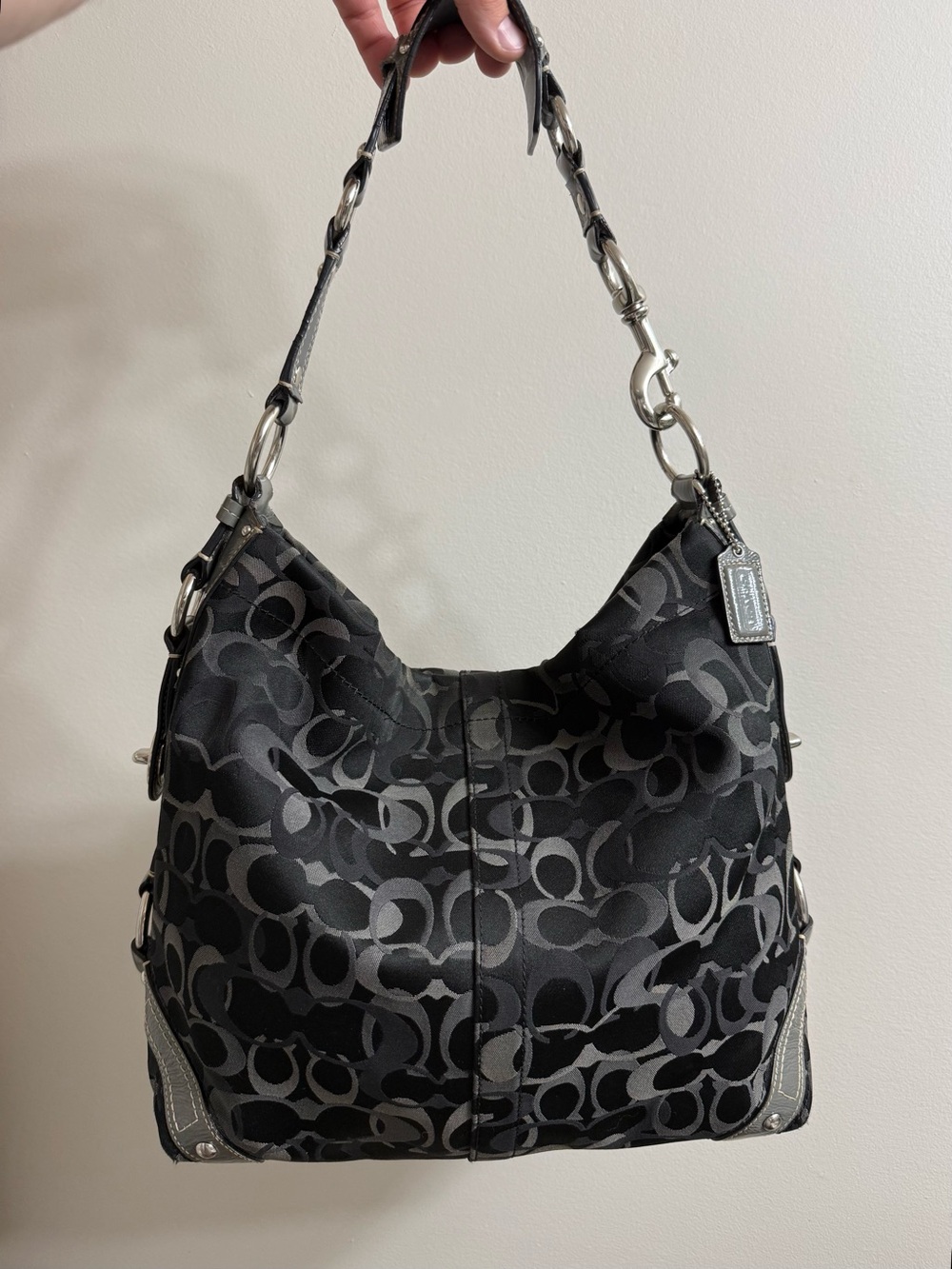 Coach Carly Optic Signature Canvas Bag